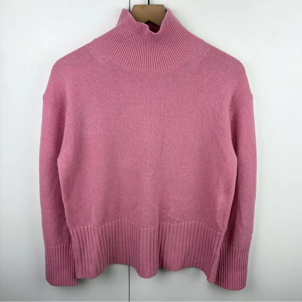 Everlane Cashmere Oversized Turtleneck Sweater Bubblegum Pink Size XXS